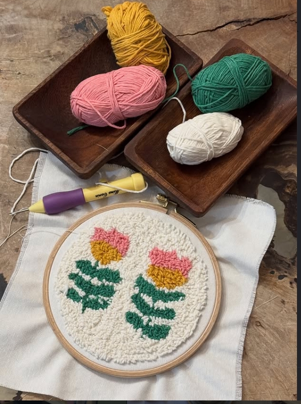 Punch needle çiçek
